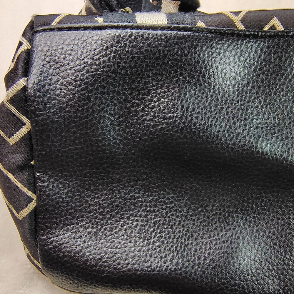 Tommy Hilfiger Y2K Black Logo Tote Bag Canvas Faux Leather American Classics - Picture 16 of 16